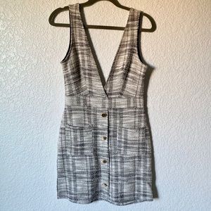 Black and white mini dress